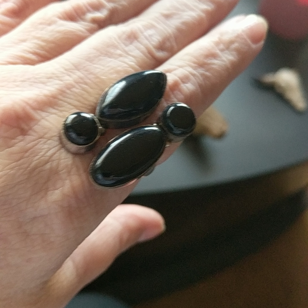 Sterling Silver Black Onix Ring